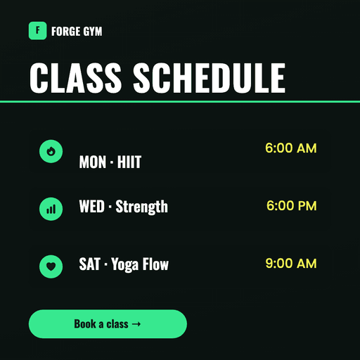 Class Schedule