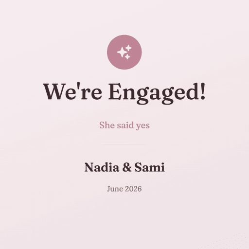 We're Engaged