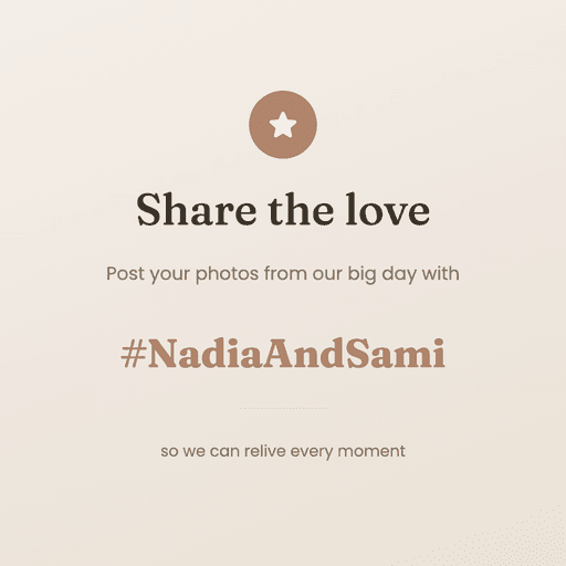 Wedding Hashtag