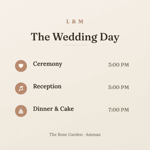 Wedding Timeline