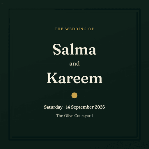 Framed Invite