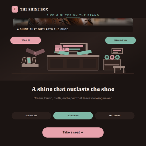 Shoe Shine Stand